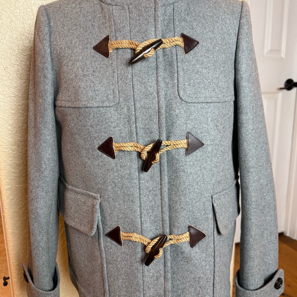 NWOT J. Crew Italian Melton Wool Duffle Coat Sz 8 - Picture 6 of 9